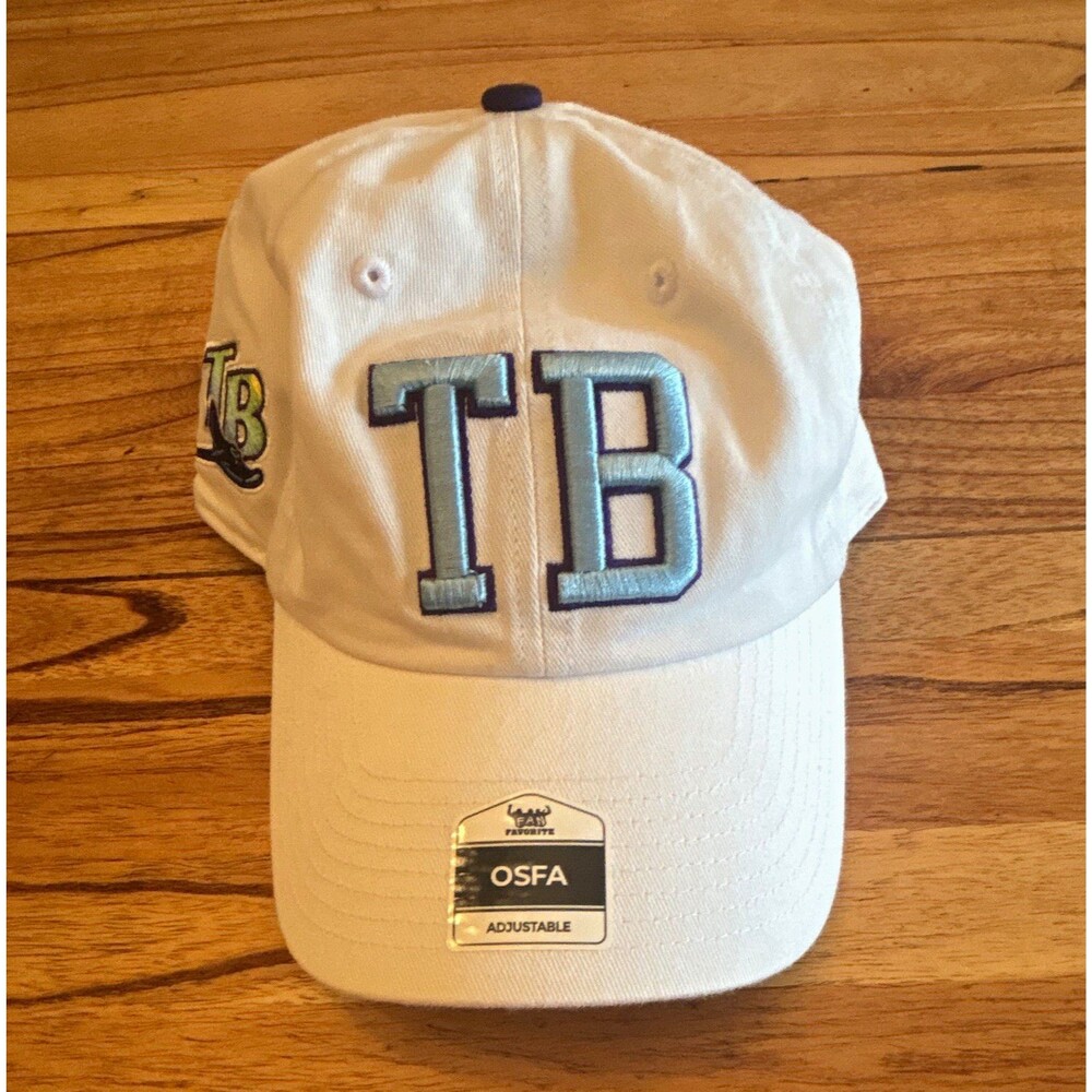 Fan Favorite Tampa Bay Rays MLB Baseball Cap White/Blue Adjustable One Size